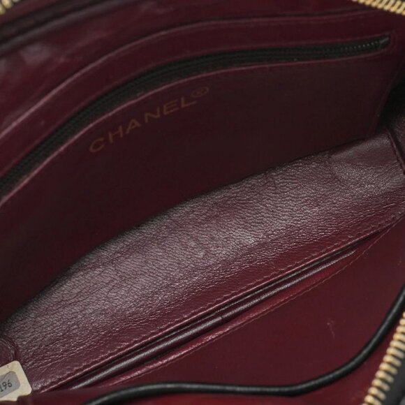 Authentic CHANEL Vintage Matelasse Lambskin Leather Quilted Shoulder Bag Chain - Picture 9 of 10